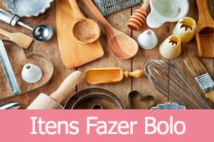 Utensílios para fazer bolos