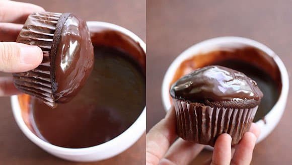 ganache chocolate cupcake