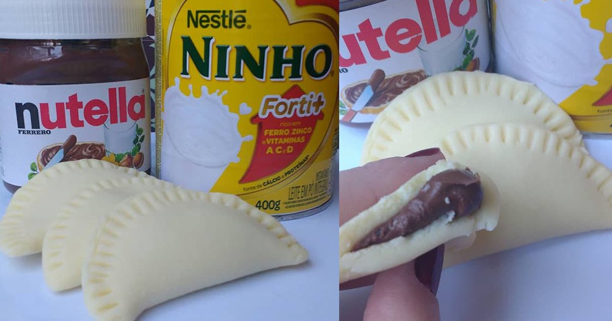 pastel leite ninho com nutella