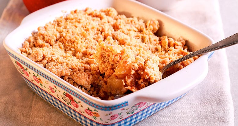 crumble de maca receita