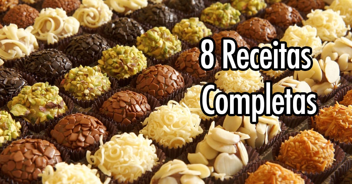 8 receitas de Brigadeiro Gourmet - Passo a Passo - Confeiteira