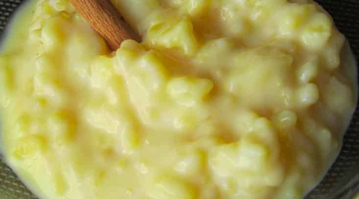 arroz doce cremoso