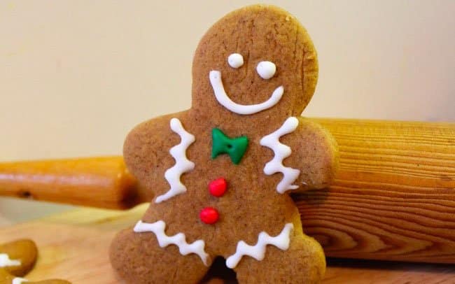 Bonequinhos para o Natal, biscoitos de gengibre.