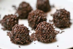 Brigadeiro de biomassa de banana verde