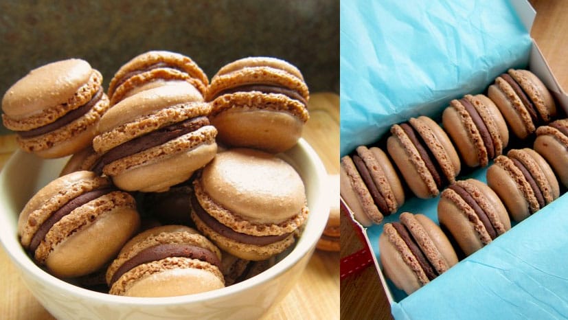 macaron chocolate receita