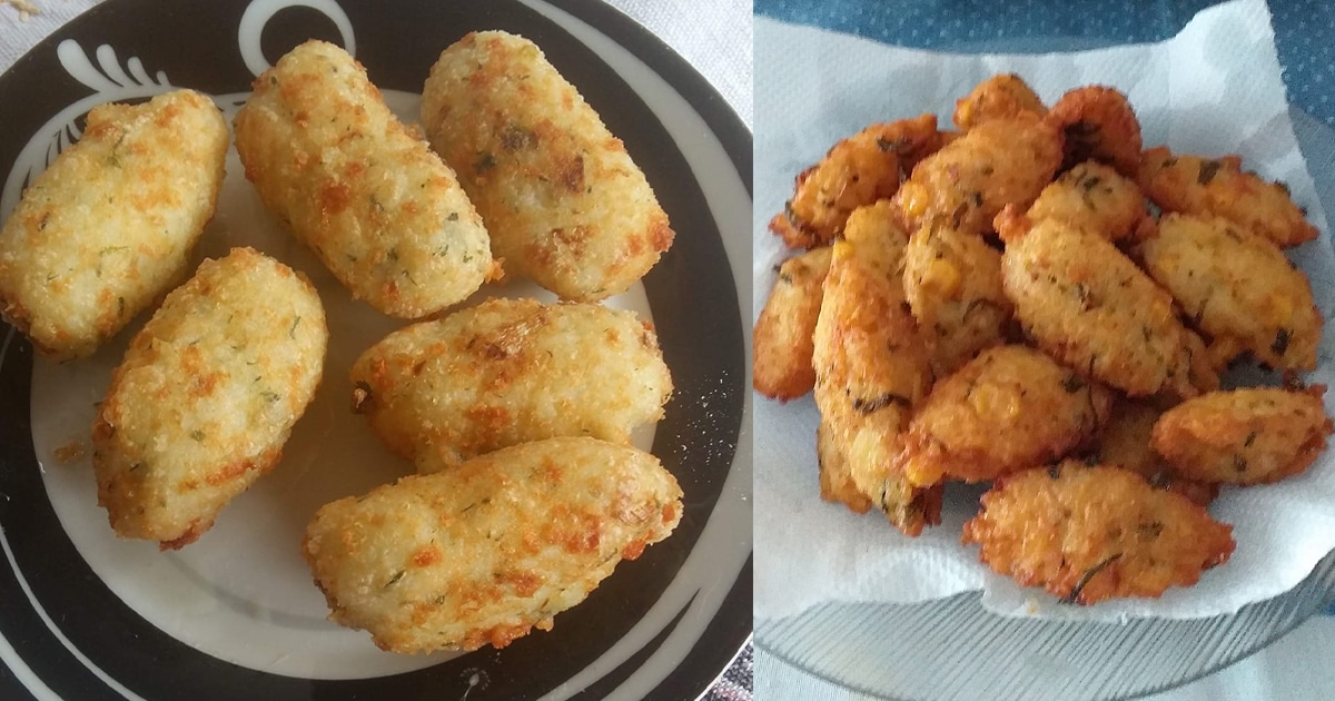 bolinho de arroz caseiro