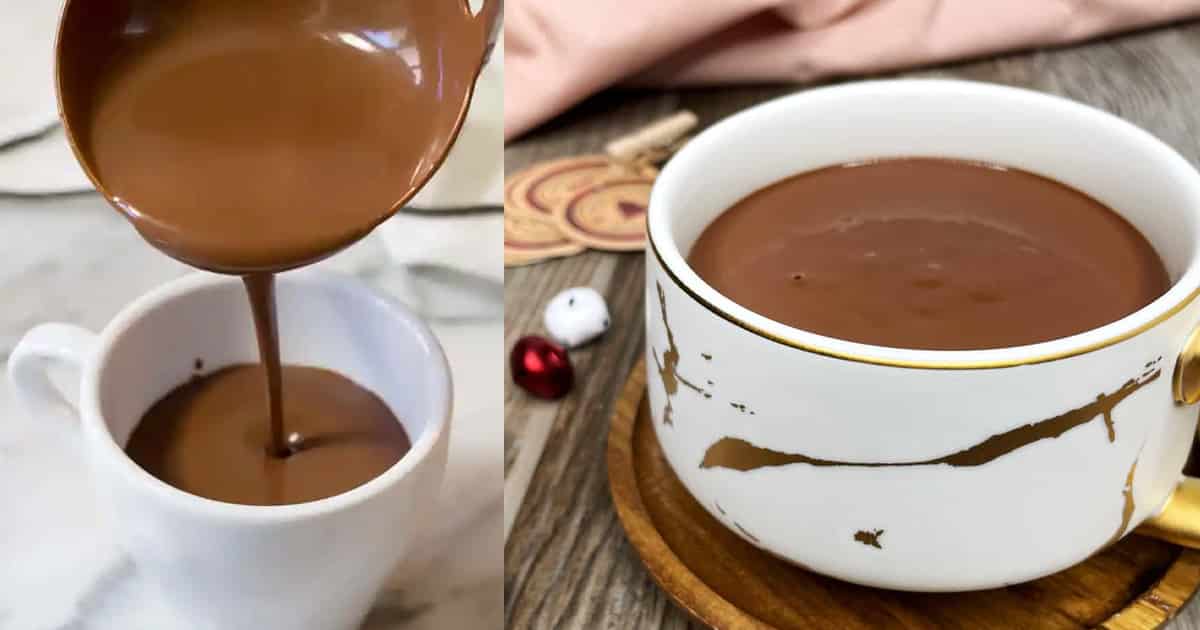 chocolate quente cremoso