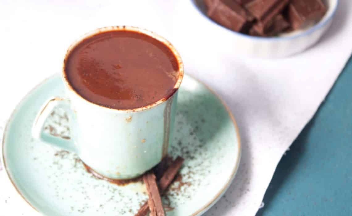 chocolate quente vegano