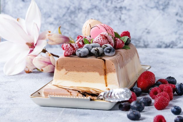 bolo de sorvete tradicional