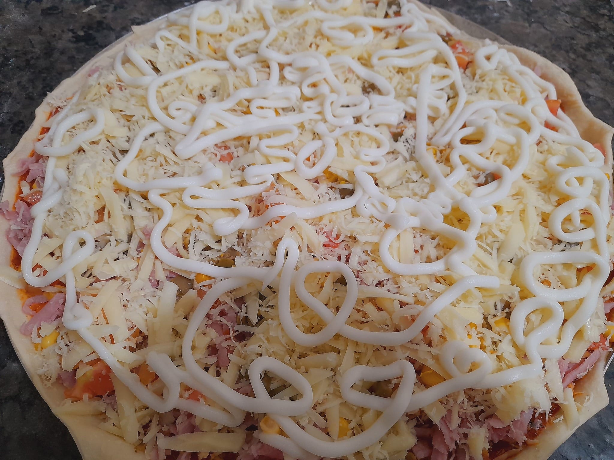 pizza de frango caseira