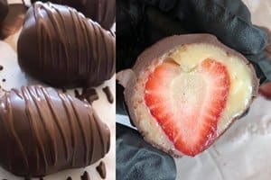 bombom de morango