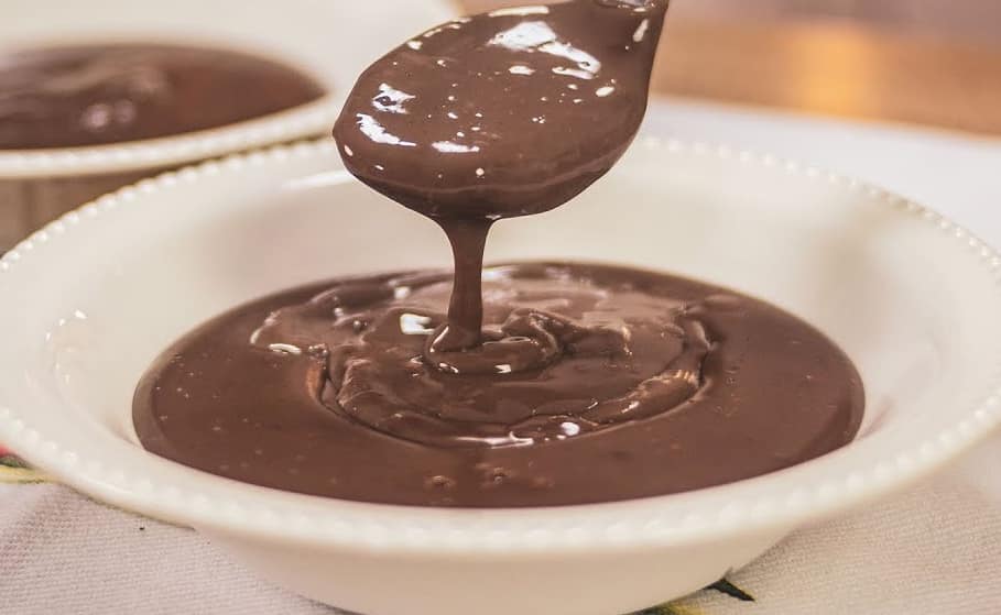 mingau de chocolate