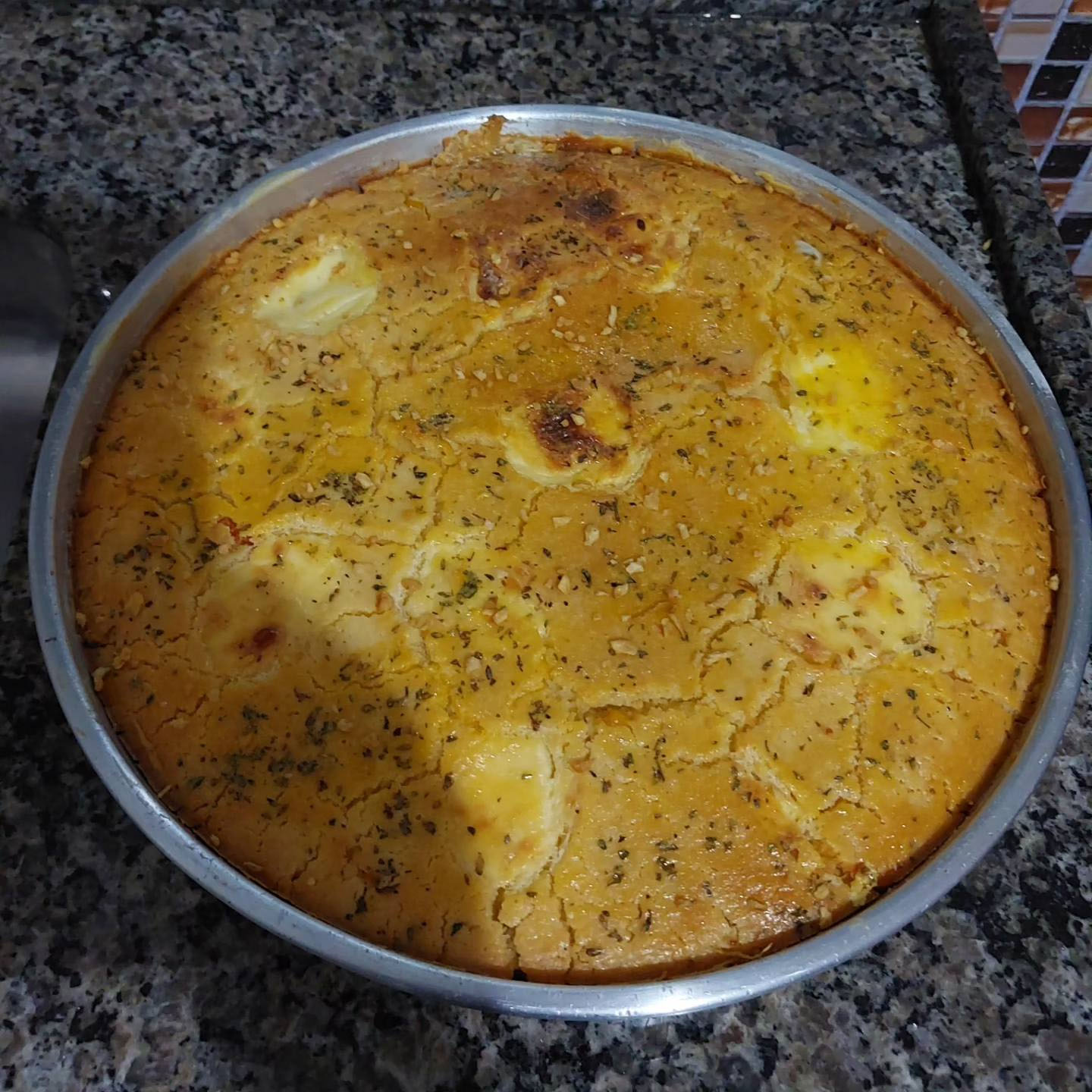 Torta de frango de liquidificado