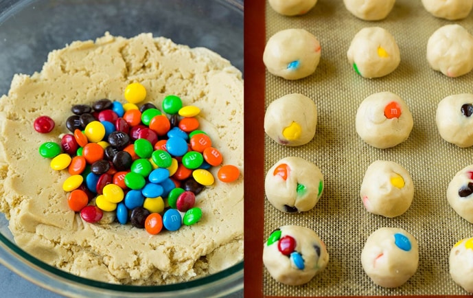 Massa Cookie de M&M's