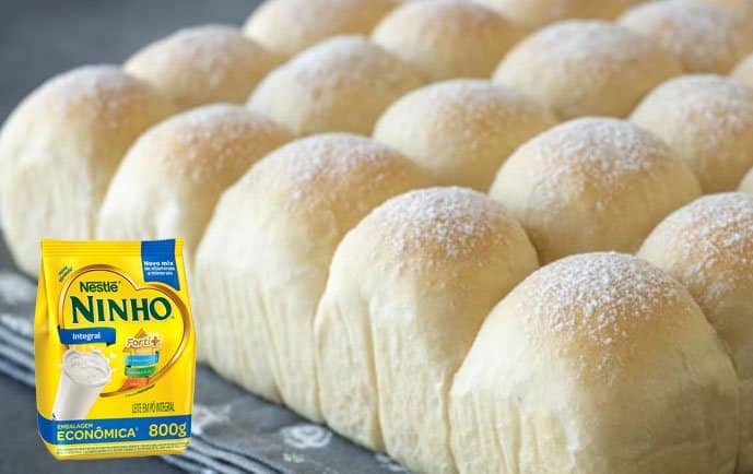 receita de pão de leite ninho