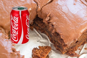 Bolo de Coca-Cola com chocolate