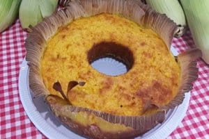 receita Bolo de Pamonha na palha