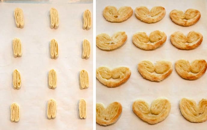 Biscoito Palmier assado