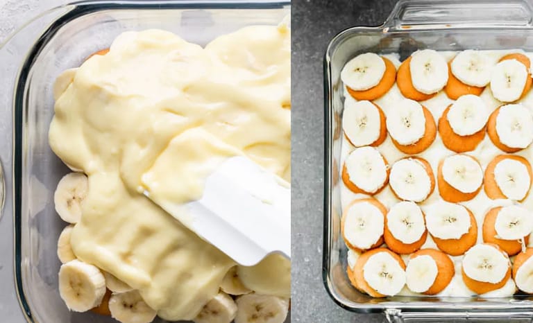 montagem banana Pudding