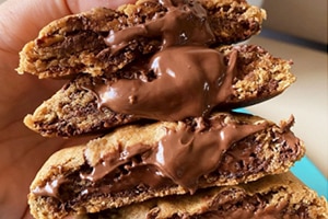 Cookie de Nutella Recheado – Receita Completa