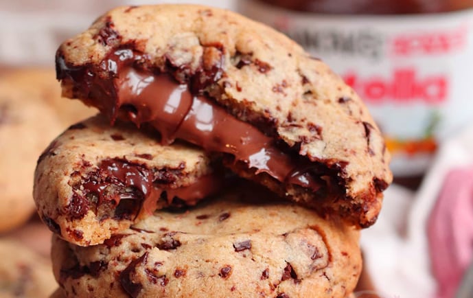 cookie recheado nutella