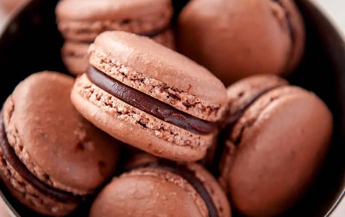 macaron de chocolate receita