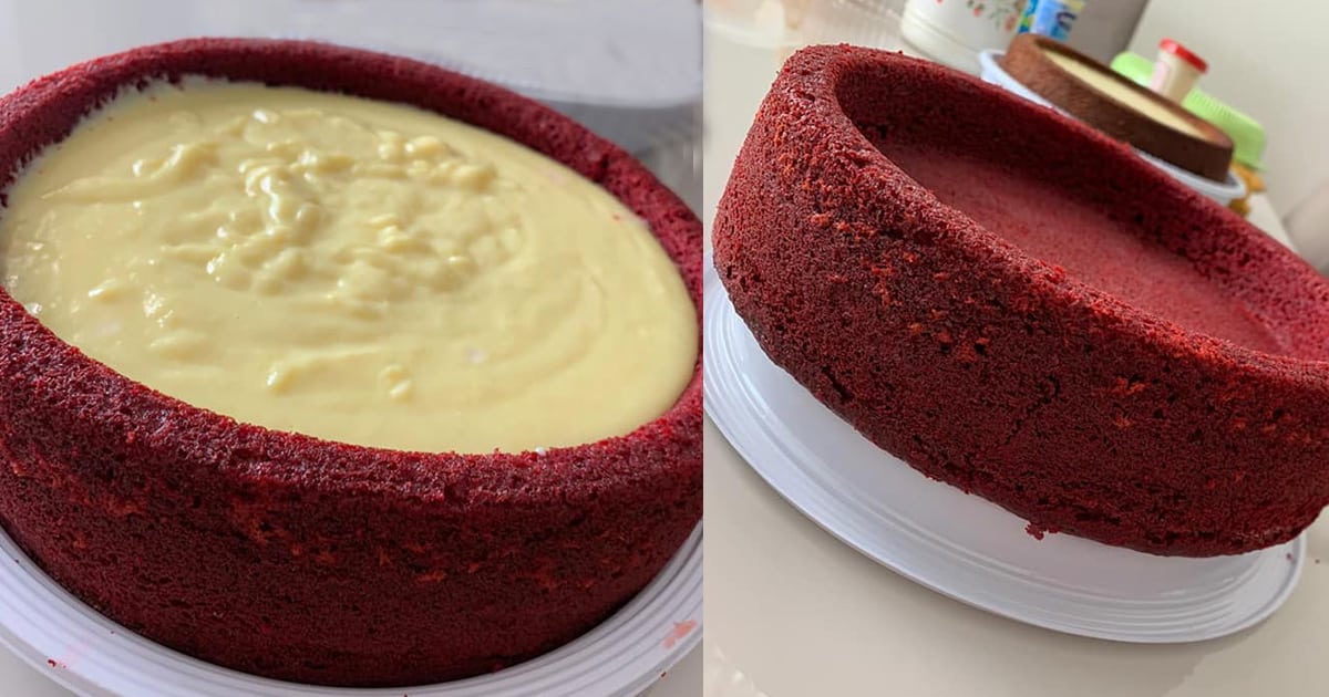 bolo piscina red velvet 