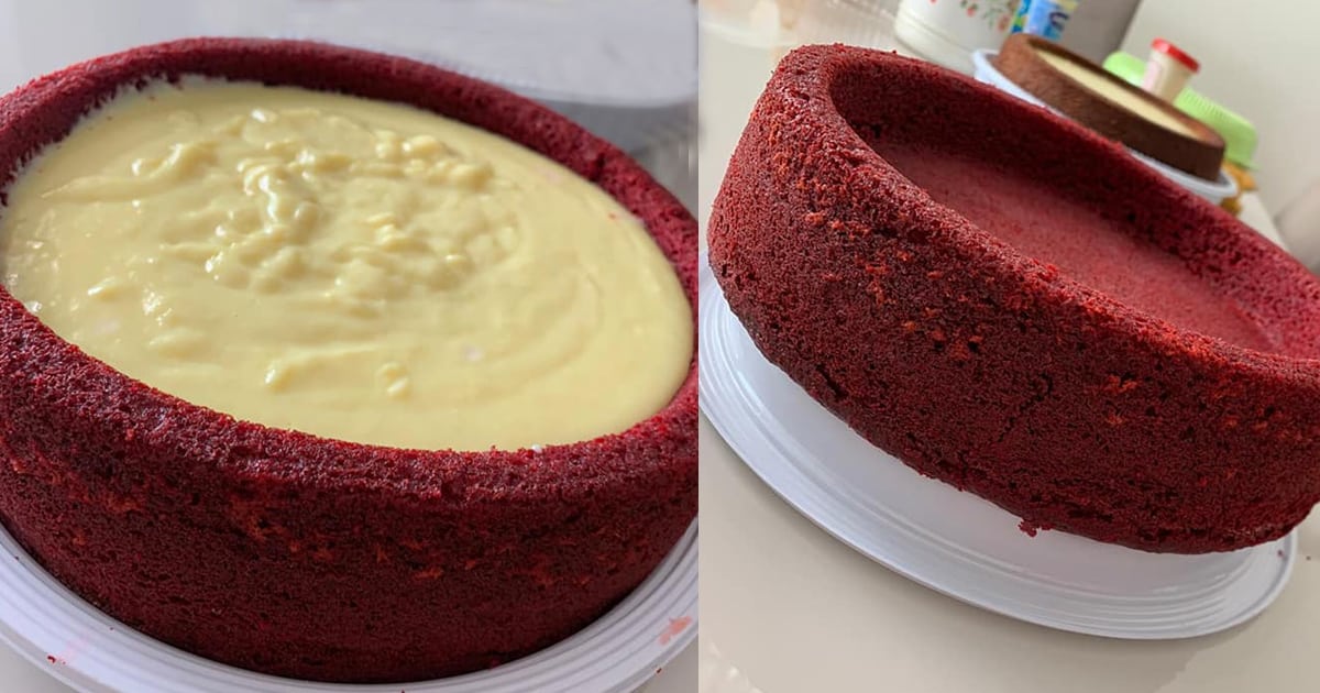 bolo piscina red velvet