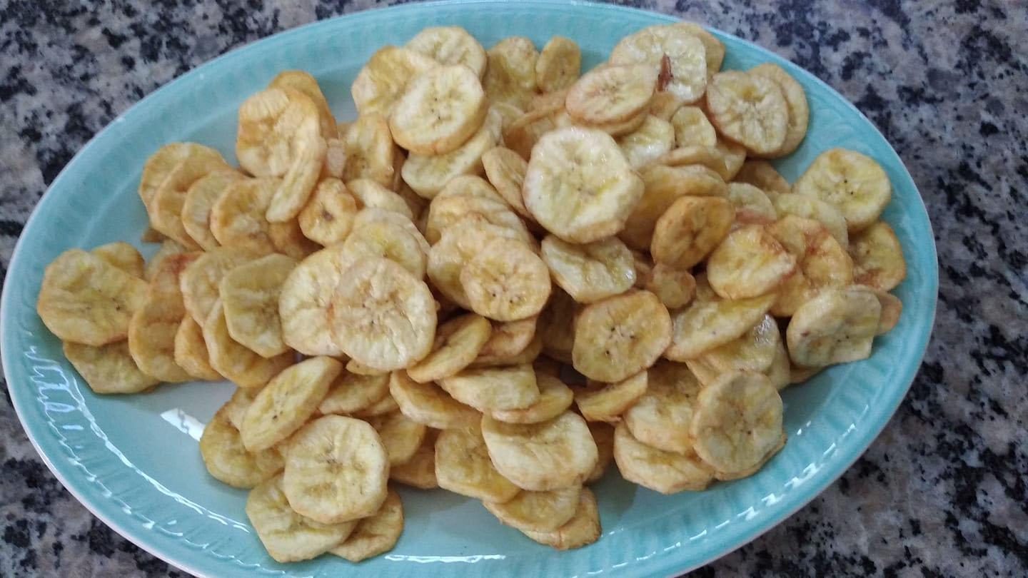 banana verde frita