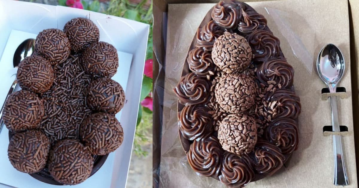 Ovo de Páscoa de brigadeiro