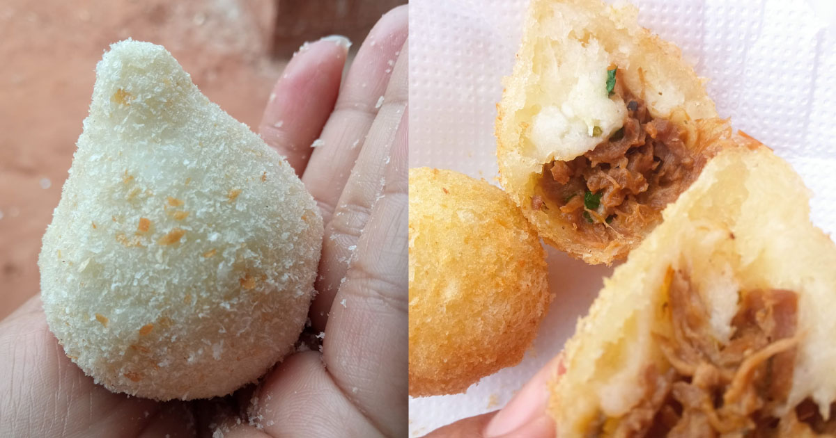 coxinha com massa de mandioca