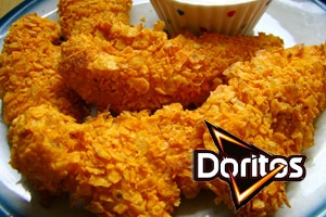 Filé de frango empanado com Doritos