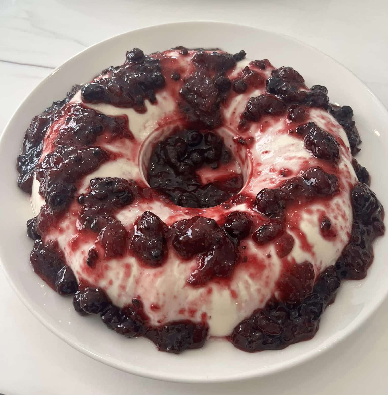 panna cotta framboesa