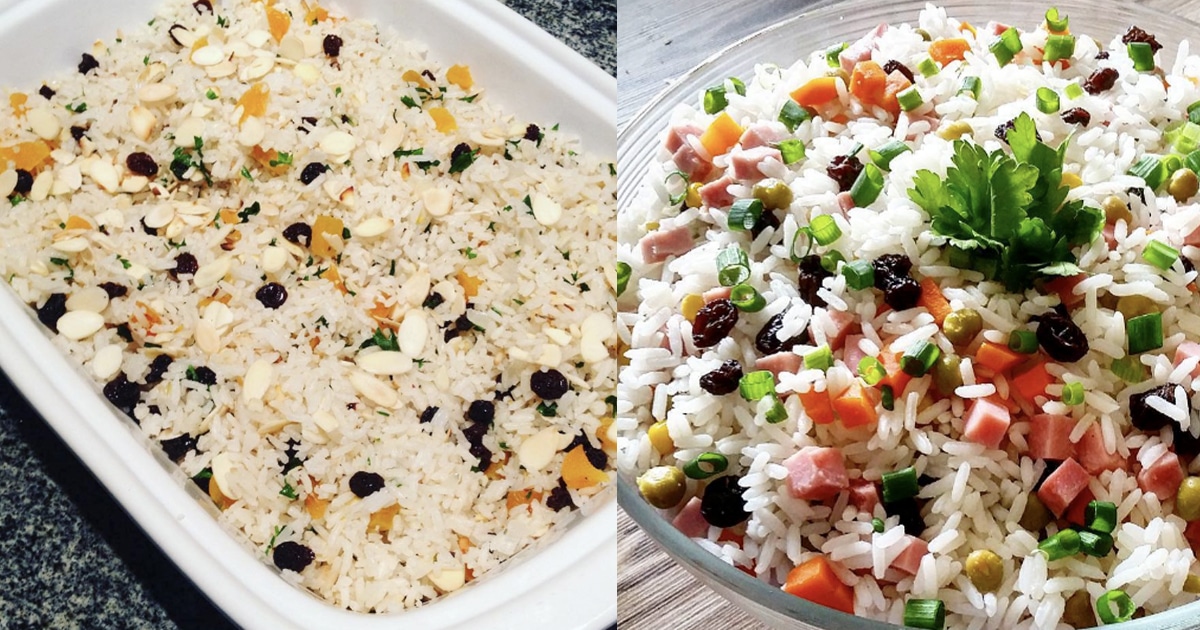 arroz com passas natal