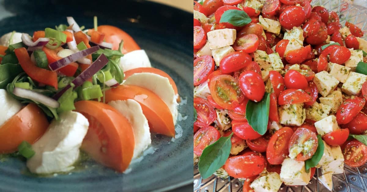 salada caprese simples