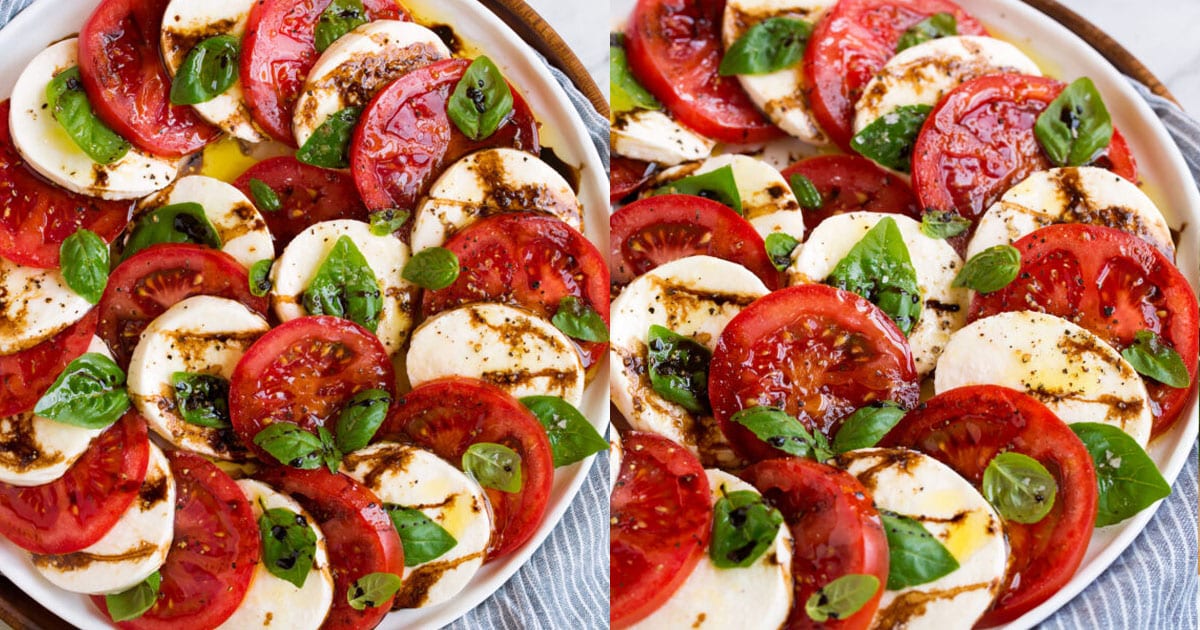 salada caprese simples