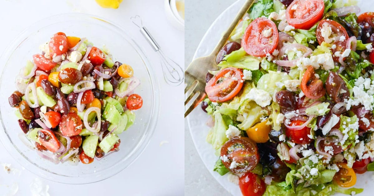 salada grega facil
