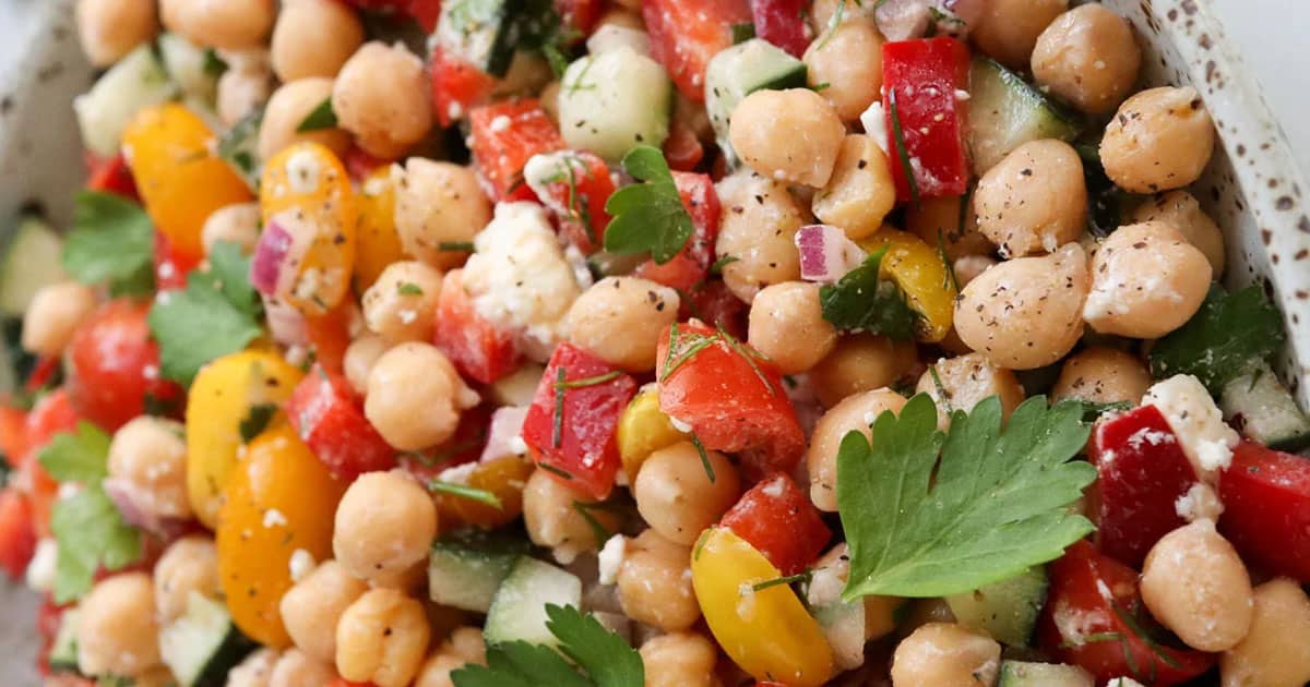 salada simples grao bico