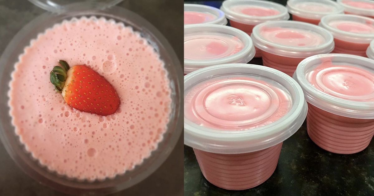 mousse de morango