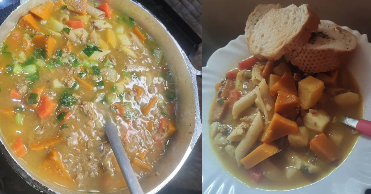 sopa de legumes simples