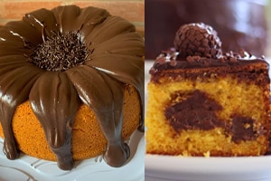 Bolo de Cenoura com Brigadeiro