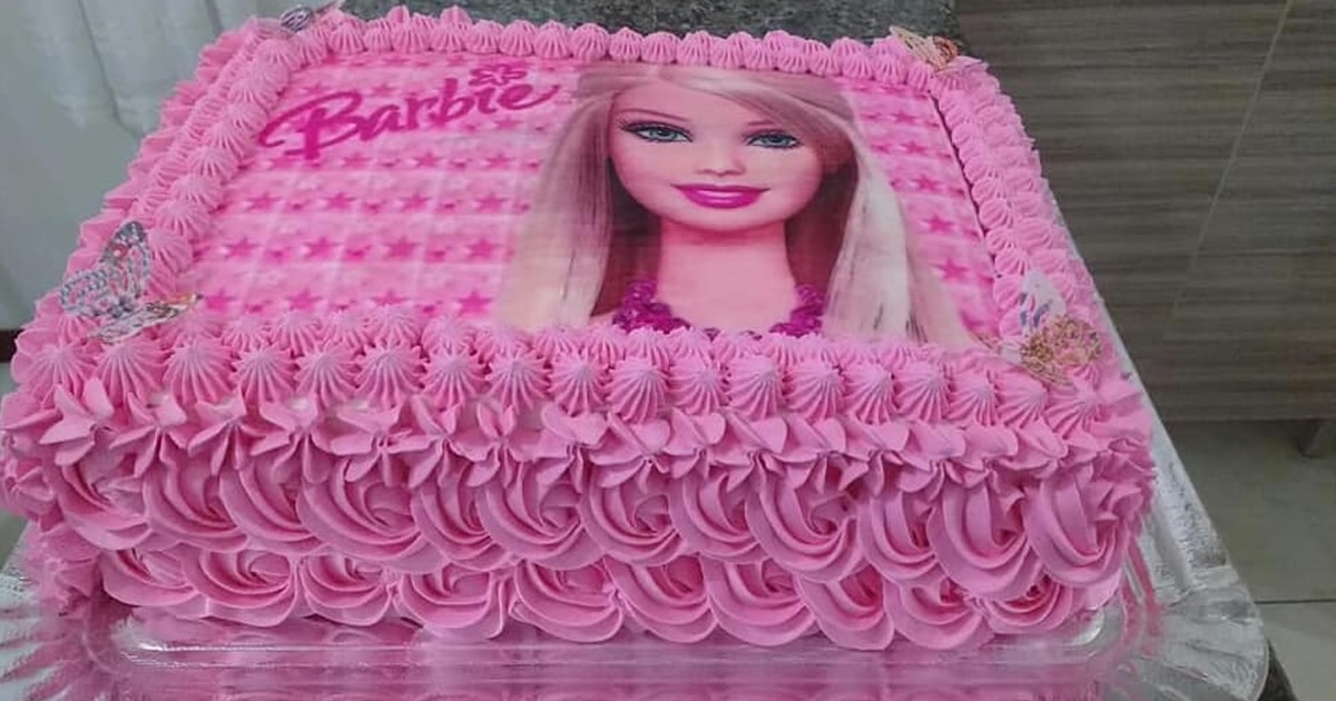 bolo rosa barbie