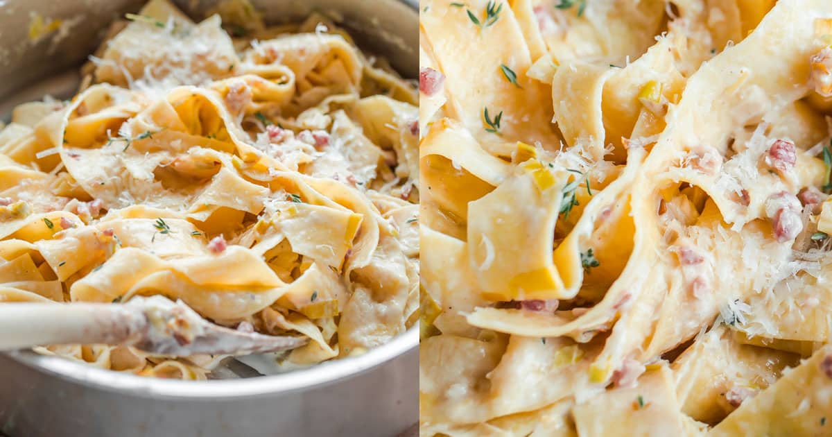 Pappardelle molho branco