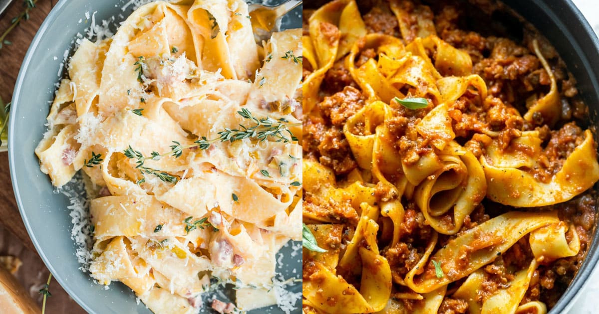 receita macarrao Pappardelle