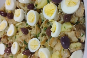 Receita com Bacalhau Desfiado