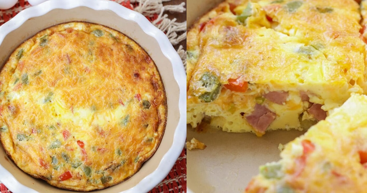 omelete presunto no forno