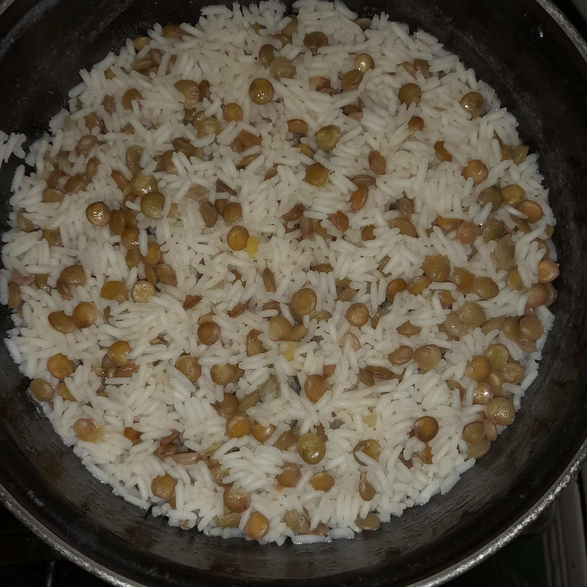 arroz com lentilha