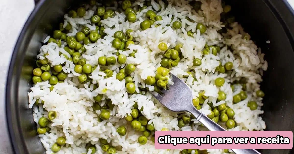 arroz com ervilha simples